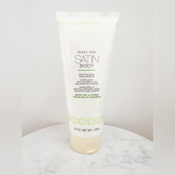 NEW Mary Kay White Tea & Citrus Satin Body Revitalizing Shea Scrub 6.5oz - Picture 2 of 3
